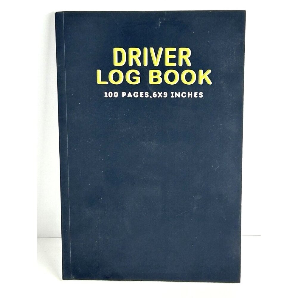 Driver Log Book Daily 100 pages 6x9 inches black dark blue 9798517939869